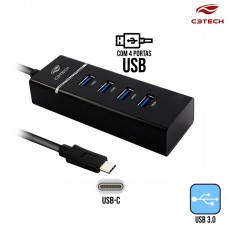 Hub Tipo C com 4 USB 3.0 HU-C300BK C3 Tech
